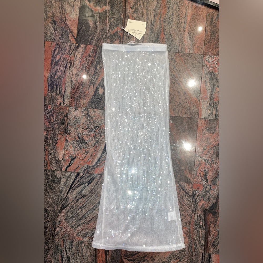 Never worn pepper mayo sequin skirt
